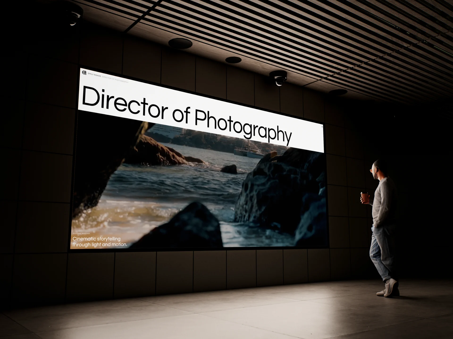 Emily Riskas Film & Media website mockup