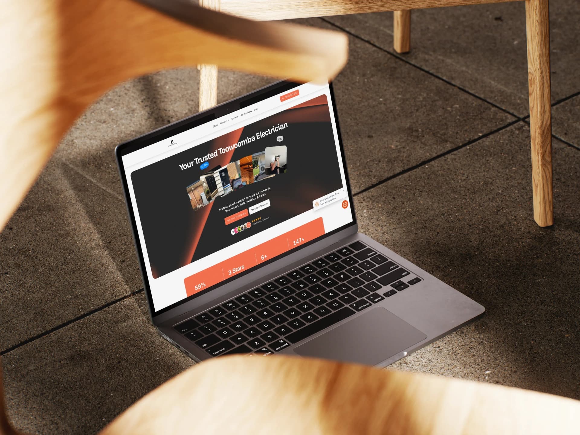 G-TEC Electrical website mockup