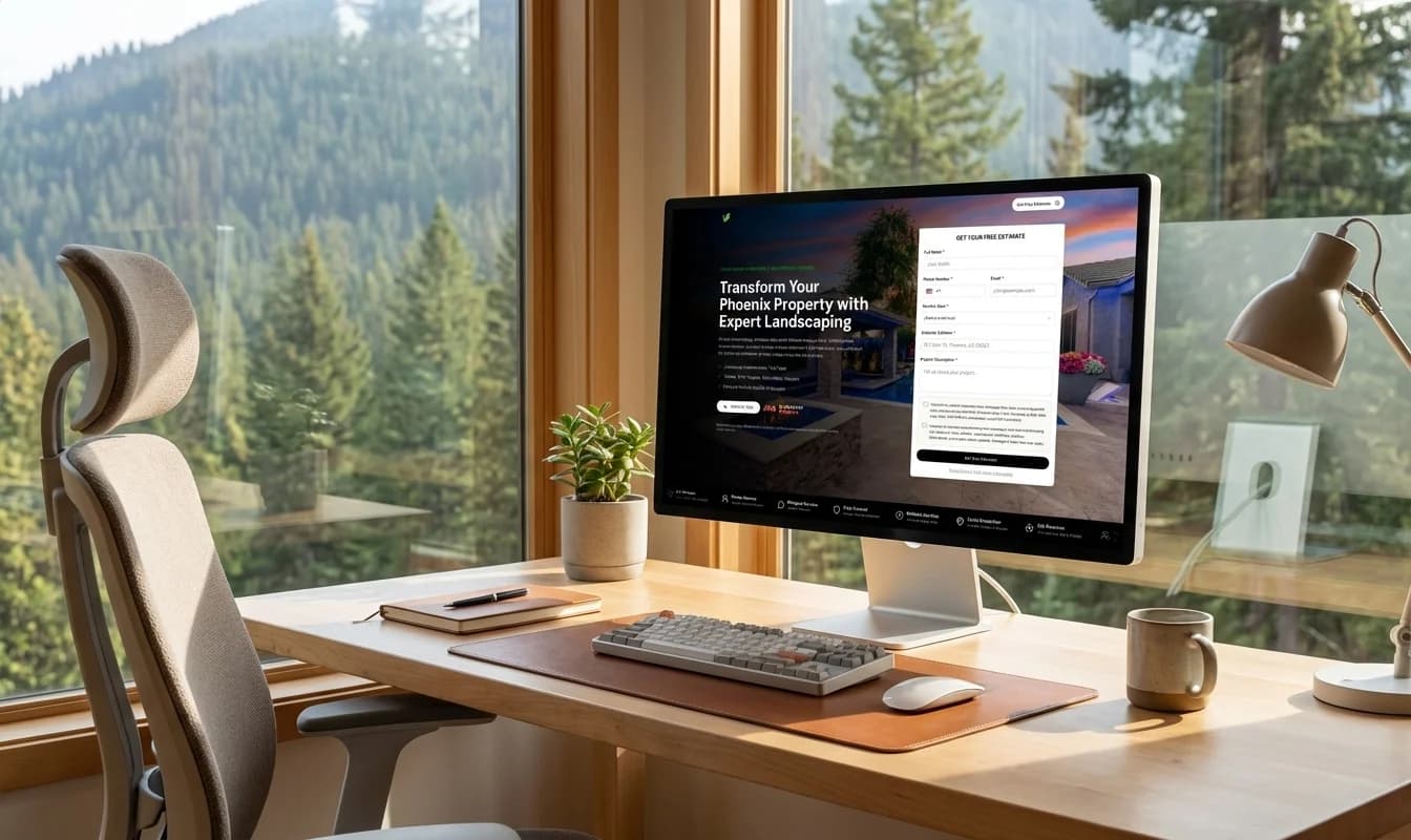 Islas Landscaping website mockup