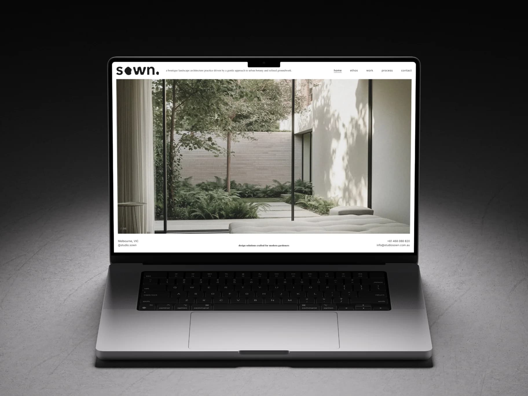 Studio Sown website mockup